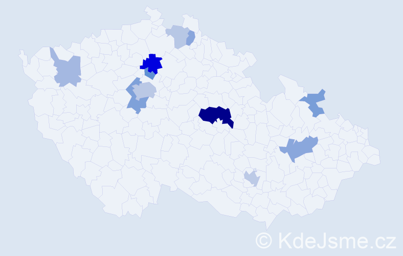 Příjmení: 'Merzová', počet výskytů 26 v celé ČR