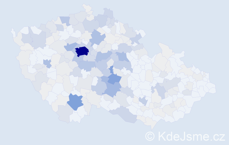 Příjmení: 'Jirák', počet výskytů 1060 v celé ČR