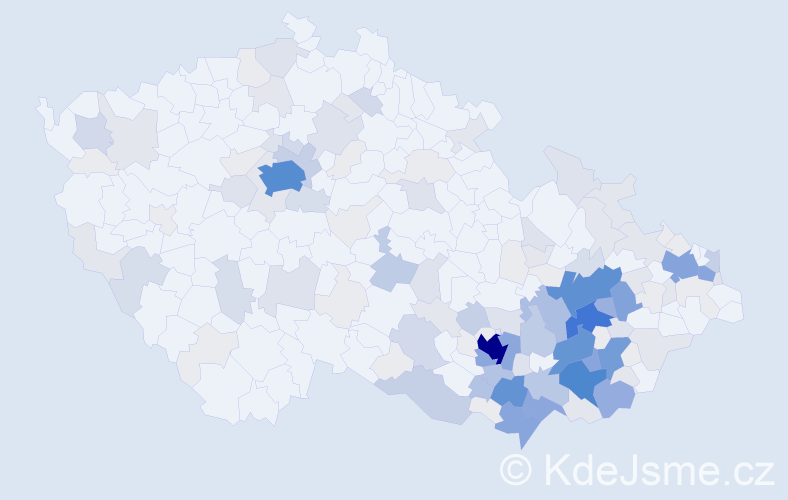 Příjmení: 'Krejčiřík', počet výskytů 685 v celé ČR