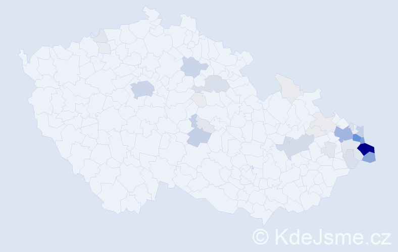 Příjmení: 'Szturcová', počet výskytů 187 v celé ČR