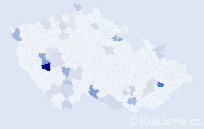 Příjmení: 'Berkovec', počet výskytů 90 v celé ČR