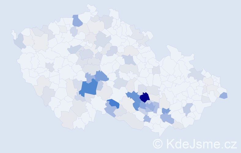 Příjmení: 'Borkovec', počet výskytů 349 v celé ČR