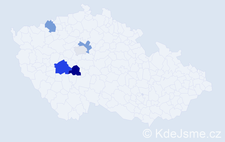 Příjmení: 'Kutchanová', počet výskytů 6 v celé ČR