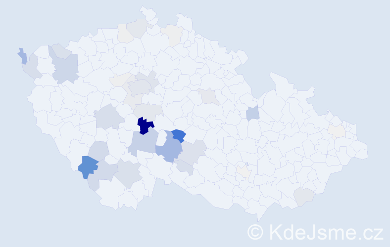 Příjmení: 'Pohan', počet výskytů 158 v celé ČR