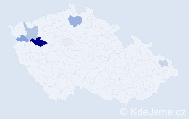 Příjmení: 'Kanátová', počet výskytů 25 v celé ČR