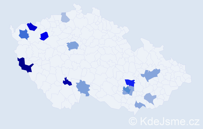 Příjmení: 'Weinbergerová', počet výskytů 41 v celé ČR