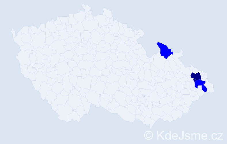 Příjmení: 'Chassaková', počet výskytů 4 v celé ČR
