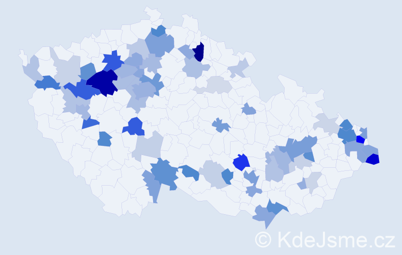 Příjmení: 'Polakovičová', počet výskytů 153 v celé ČR