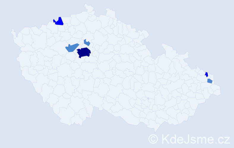 Příjmení: 'Kondrk', počet výskytů 10 v celé ČR