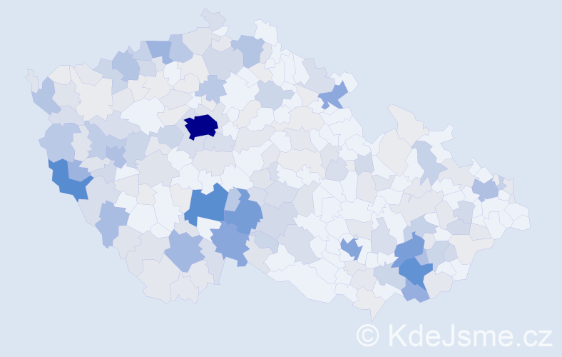 Příjmení: 'Hána', počet výskytů 754 v celé ČR