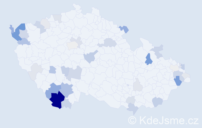 Příjmení: 'Bigas', počet výskytů 114 v celé ČR