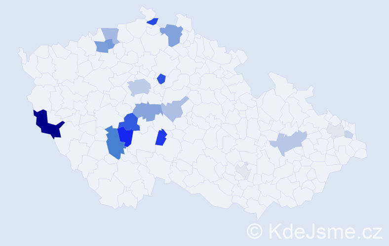 Příjmení: 'Kuranda', počet výskytů 47 v celé ČR