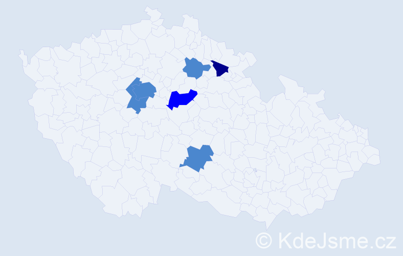 Příjmení: 'Reehová', počet výskytů 9 v celé ČR