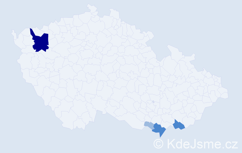 Příjmení: 'Kobinger', počet výskytů 9 v celé ČR