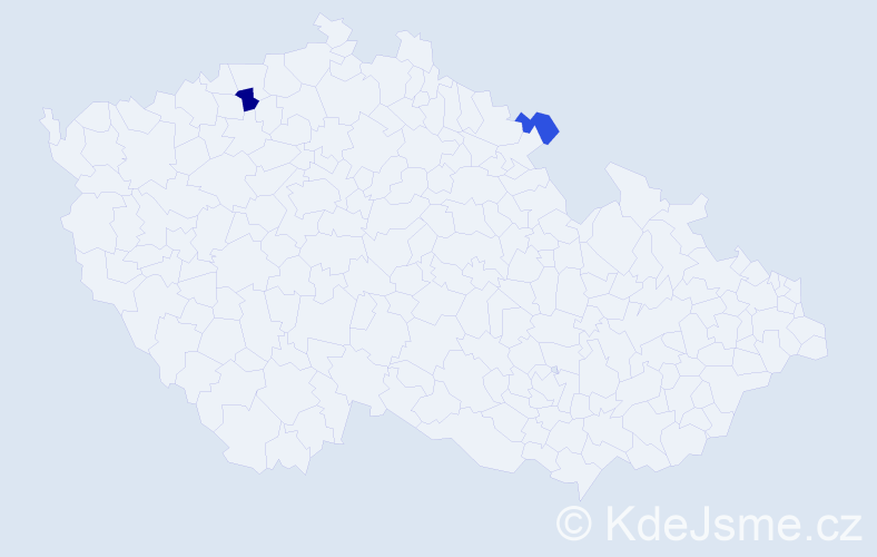 Příjmení: 'Suby', počet výskytů 3 v celé ČR