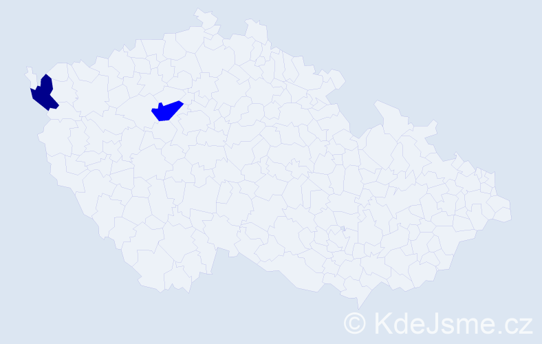 Příjmení: 'Feksová', počet výskytů 3 v celé ČR