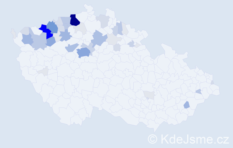 Příjmení: 'Karičková', počet výskytů 171 v celé ČR