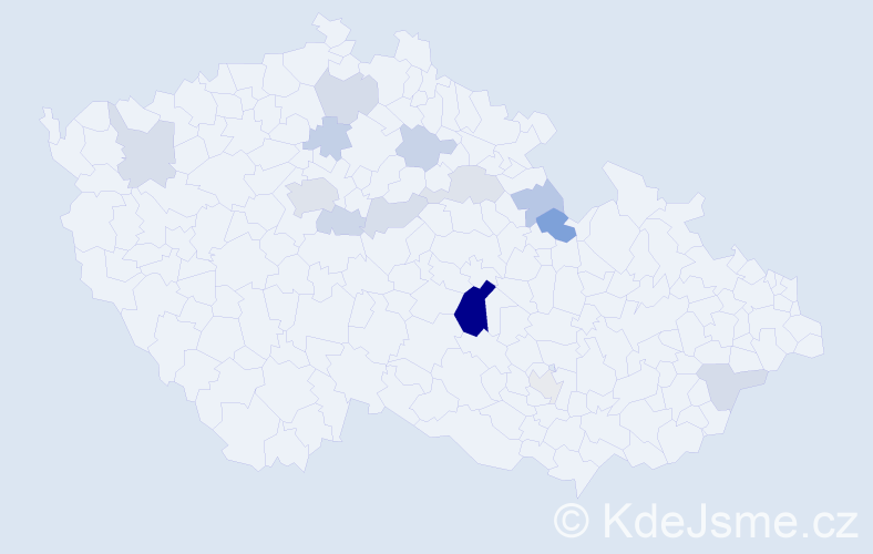 Příjmení: 'Enderle', počet výskytů 29 v celé ČR