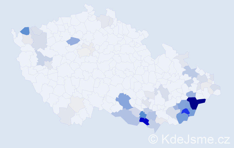 Příjmení: 'Kurtin', počet výskytů 205 v celé ČR