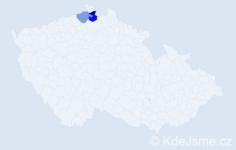 Příjmení: 'Geby', počet výskytů 3 v celé ČR