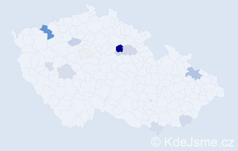 Příjmení: 'Chamulová', počet výskytů 22 v celé ČR