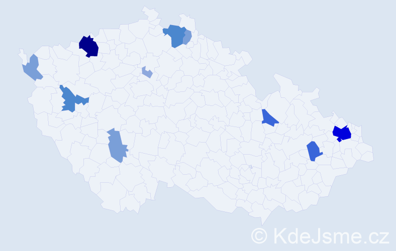 Příjmení: 'Compelová', počet výskytů 34 v celé ČR