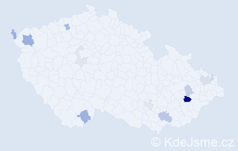Příjmení: 'Klinko', počet výskytů 22 v celé ČR