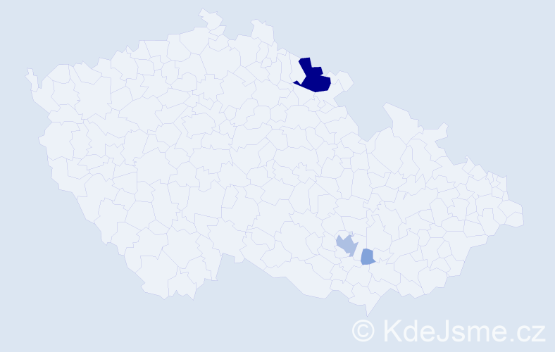 Příjmení: 'Jörka', počet výskytů 19 v celé ČR