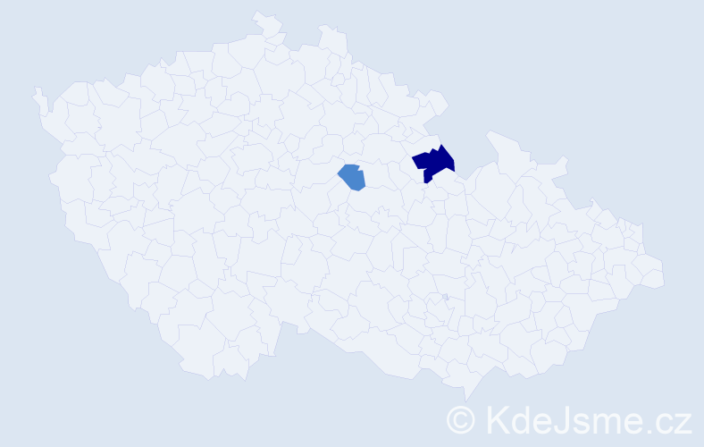 Příjmení: 'Stavrinou', počet výskytů 6 v celé ČR
