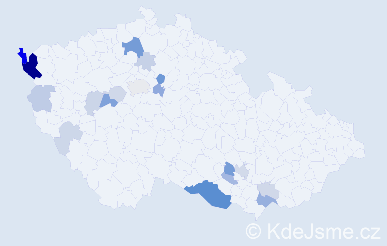 Příjmení: 'Cizlerová', počet výskytů 56 v celé ČR