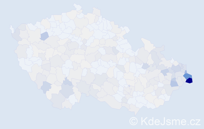 Příjmení: 'Kantorová', počet výskytů 1332 v celé ČR
