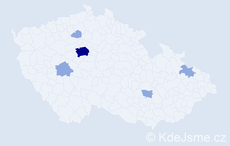 Příjmení: 'Hrytsay', počet výskytů 12 v celé ČR