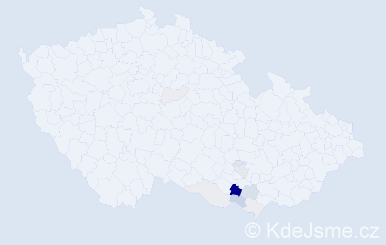 Příjmení: 'Rujzl', počet výskytů 30 v celé ČR