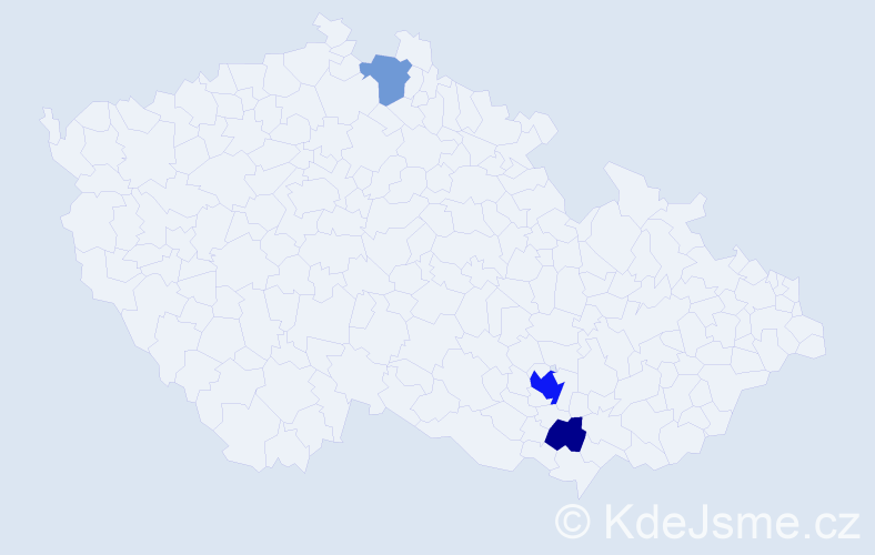Příjmení: 'Kappová', počet výskytů 7 v celé ČR