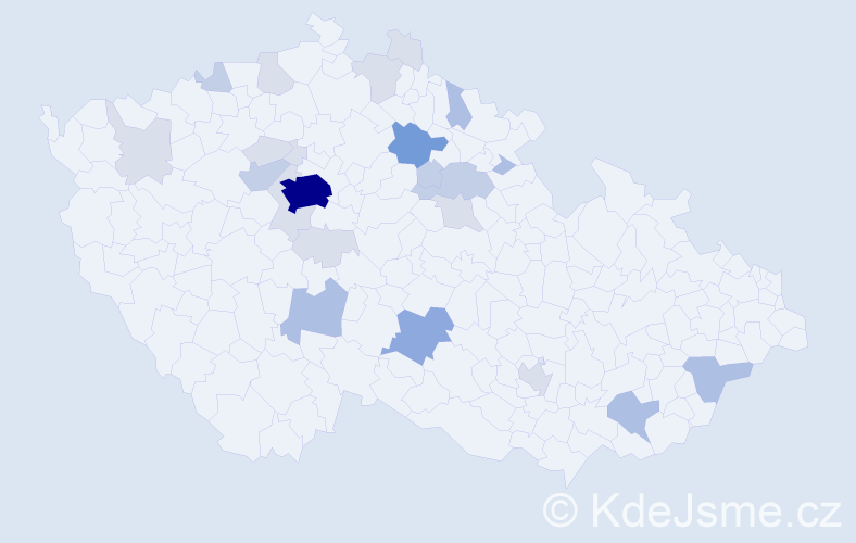Příjmení: 'Deyl', počet výskytů 66 v celé ČR