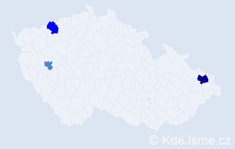 Příjmení: 'Cnotová', počet výskytů 13 v celé ČR