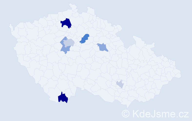 Příjmení: 'Chernysheva', počet výskytů 11 v celé ČR