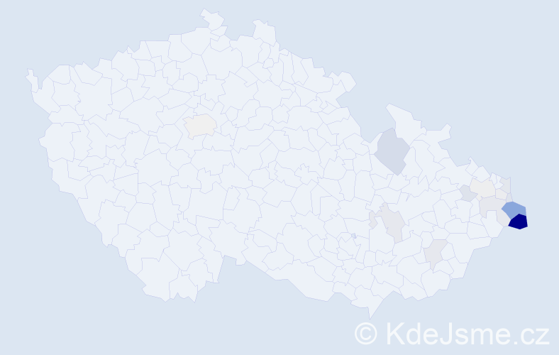 Příjmení: 'Legierski', počet výskytů 52 v celé ČR