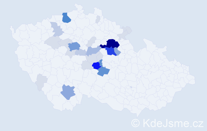 Příjmení: 'Rejnková', počet výskytů 100 v celé ČR