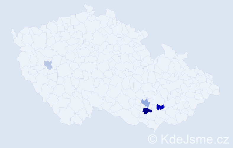 Příjmení: 'Mangerová', počet výskytů 7 v celé ČR