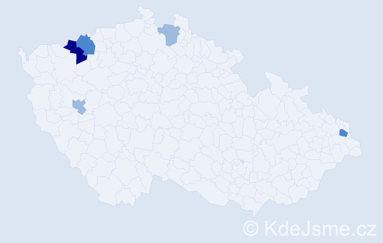 Příjmení: 'Prašnická', počet výskytů 10 v celé ČR