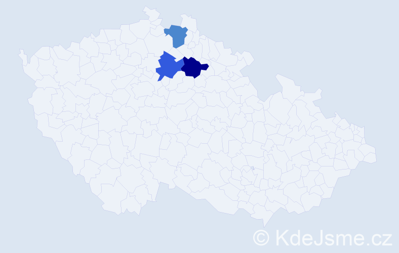 Příjmení: 'Mocáková', počet výskytů 10 v celé ČR