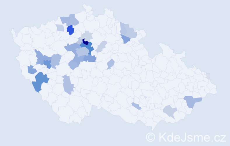 Příjmení: 'Hořánková', počet výskytů 117 v celé ČR