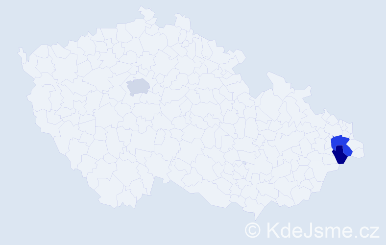 Příjmení: 'Peinlichová', počet výskytů 11 v celé ČR