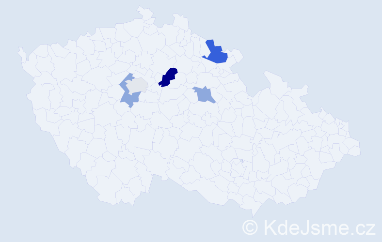 Příjmení: 'Vetecha', počet výskytů 7 v celé ČR