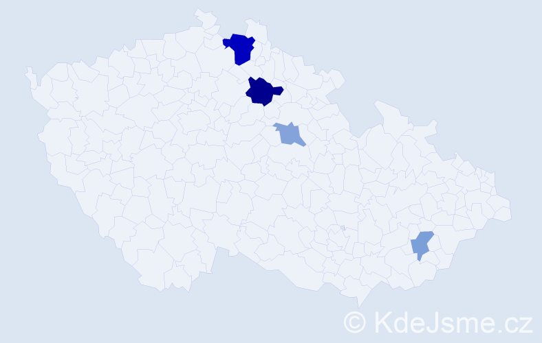 Příjmení: 'Halaburka', počet výskytů 8 v celé ČR