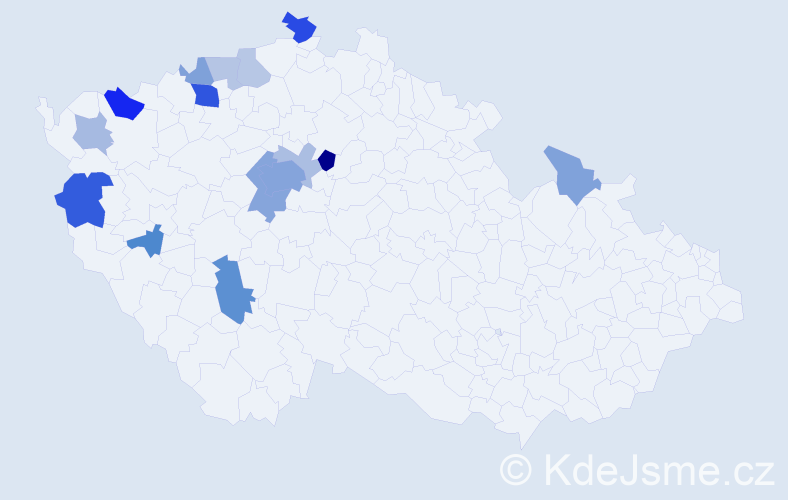 Příjmení: 'Rothe', počet výskytů 38 v celé ČR