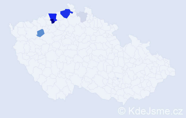 Příjmení: 'Ganyová', počet výskytů 21 v celé ČR