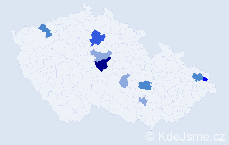 Příjmení: 'Renáč', počet výskytů 22 v celé ČR