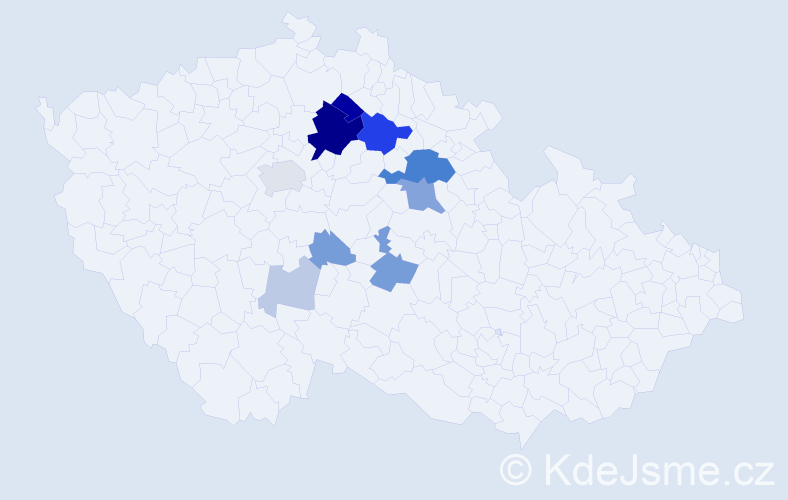 Příjmení: 'Kverek', počet výskytů 34 v celé ČR